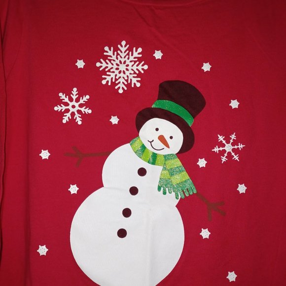 BELLA SNOWMAN WINTER CHRISTMAS HOLIDAY THEME TOP - Picture 2 of 9